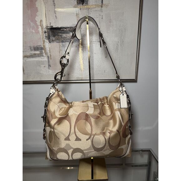 Vintage Coach Carly Optic Signature Shoulder Bag - Picture 1 of 9